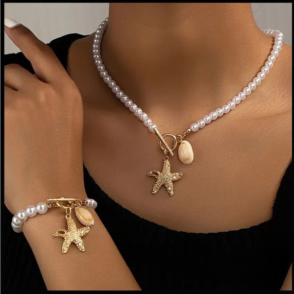 2-in-1 SeaBliss Signature Pearls Necklace & Bracelet