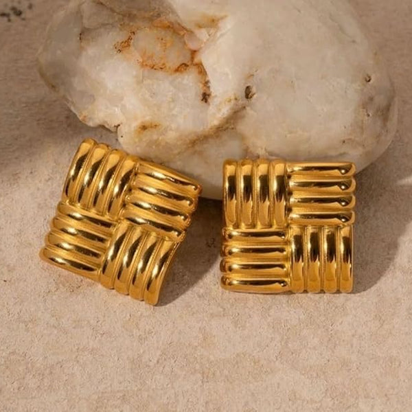 Interlaced Gold Earrings