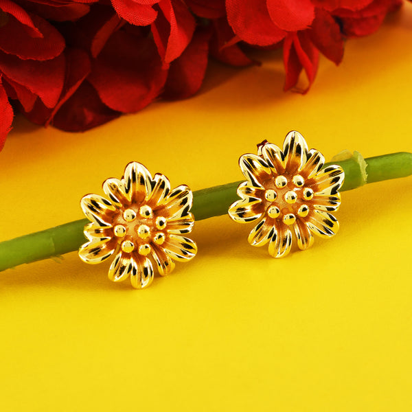 Golden Blossom Studs Earrings