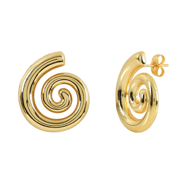 Golden Swirl Earrings