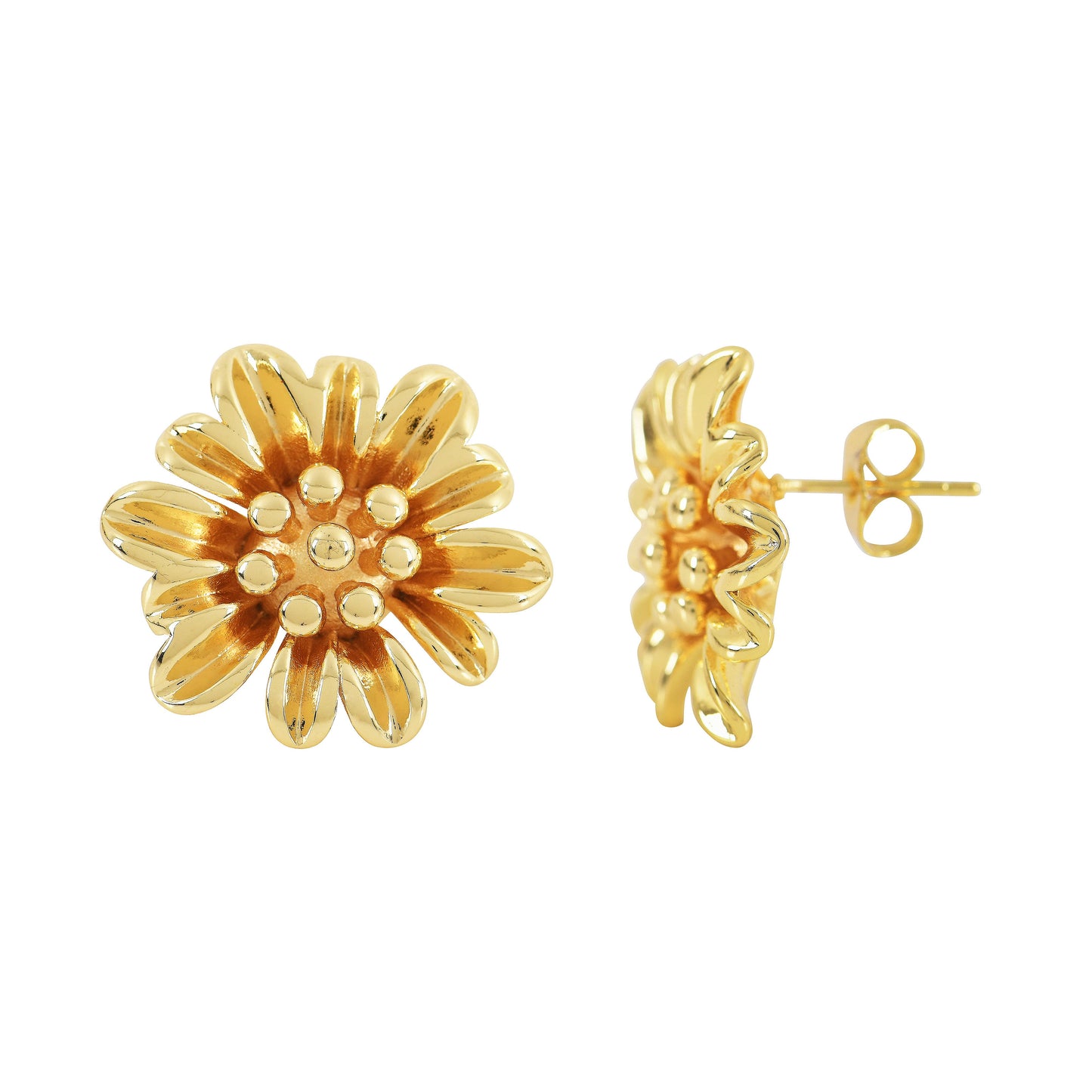 Golden Blossom Studs Earrings