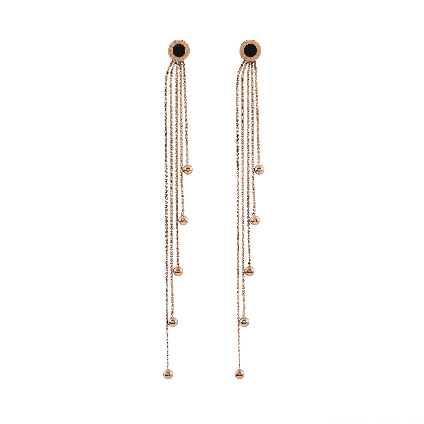 Midnight Comet Tassel Earrings