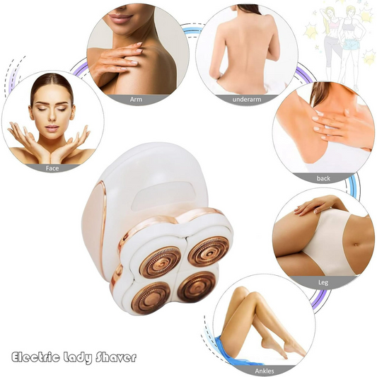 Flawless Electric Shaver for Women – LED Light Hair Removal Tool for Face, Legs & Bikini (Pink)