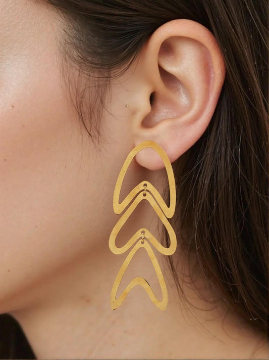 Modern Contour Drops Earrings
