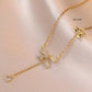 Love Knot Drop Golden Pendant Necklace