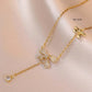 Love Knot Drop Golden Pendant Necklace