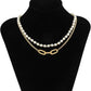 2-in-1 Minimalist Luxe Pearl & Golden Bracelet & Necklace