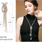 Long Crystal Teardrop Pendant Necklace