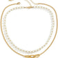2-in-1 Minimalist Luxe Pearl & Golden Bracelet & Necklace