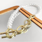 2-in-1 Elegant Pearl & Gold Accent Necklace & Bracelet