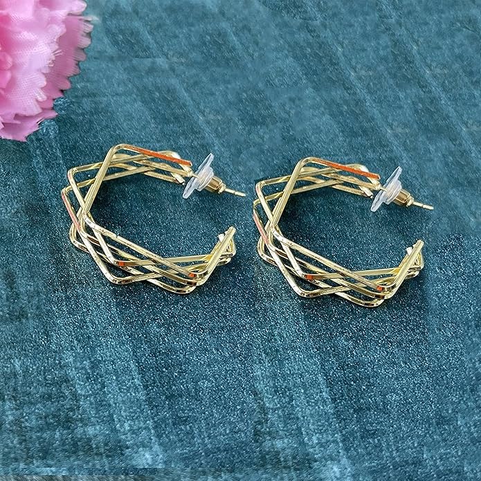 Infinity Weave Hoops Earrings