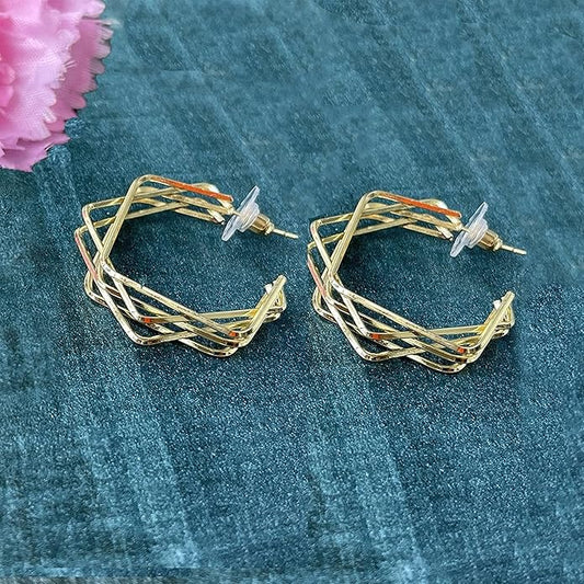 Infinity Weave Hoops Earrings