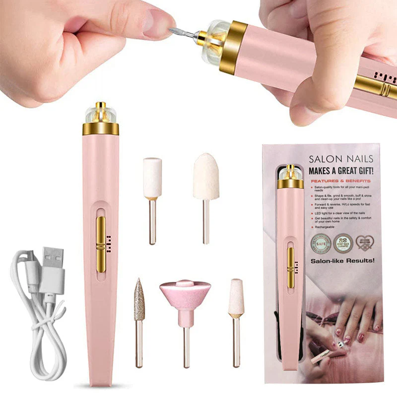 5 in 1 Electric Nail Care Tool – Buffing, Filing & Shaping Device for Smooth, Shiny Nails