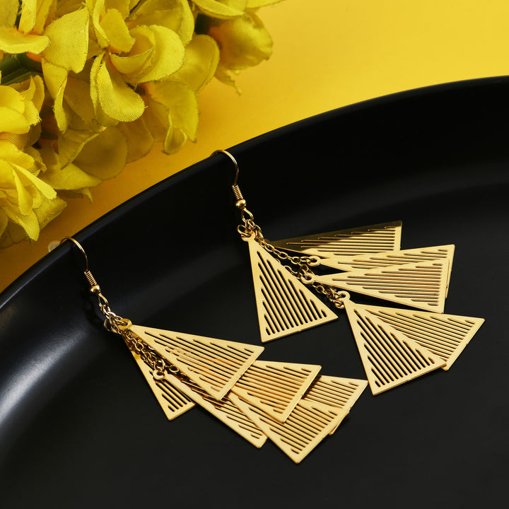 Art Deco Triangle Earrings