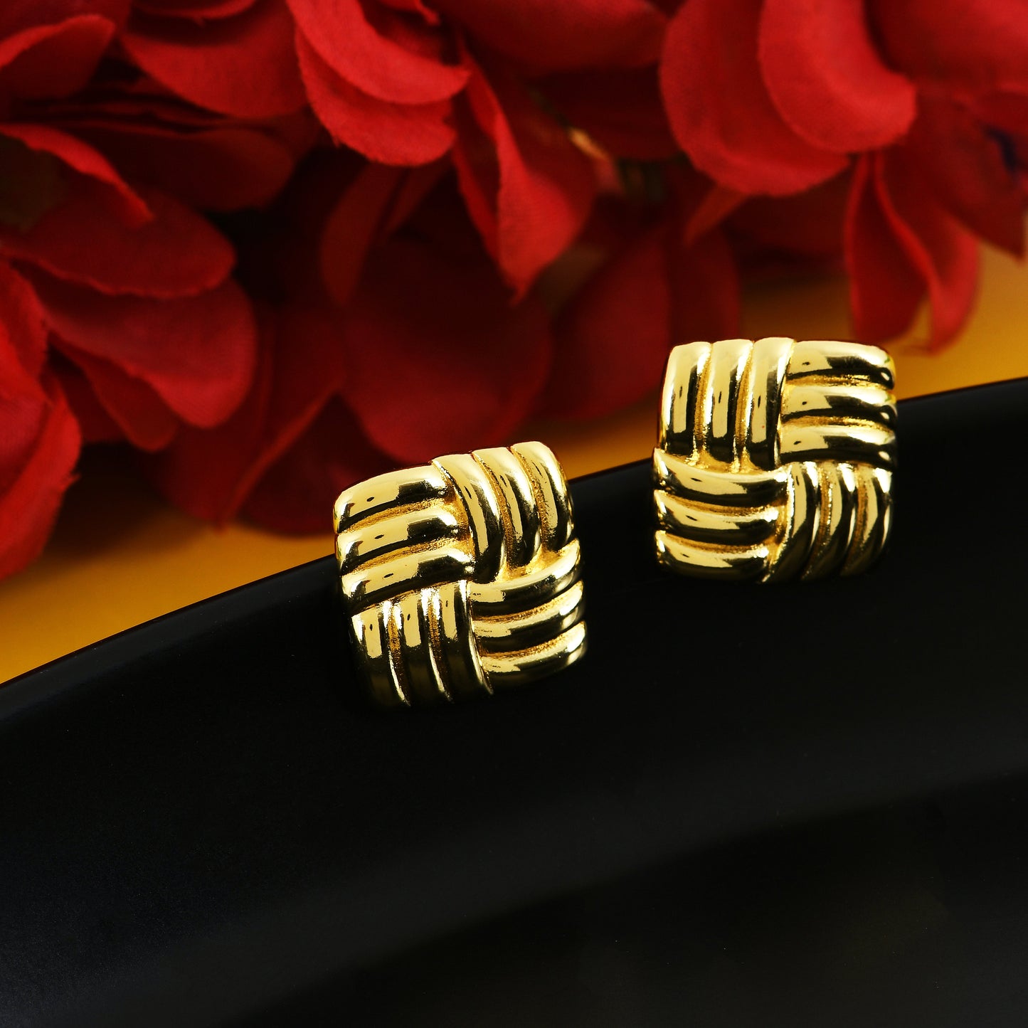 Interlaced Gold Earrings