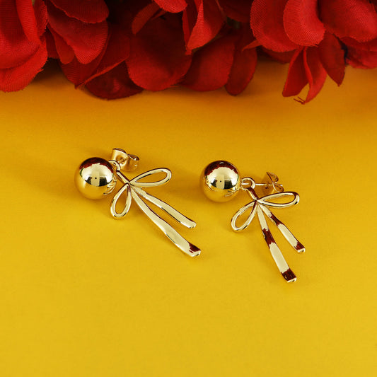 2-in-1 Ribbon Orb Earrings