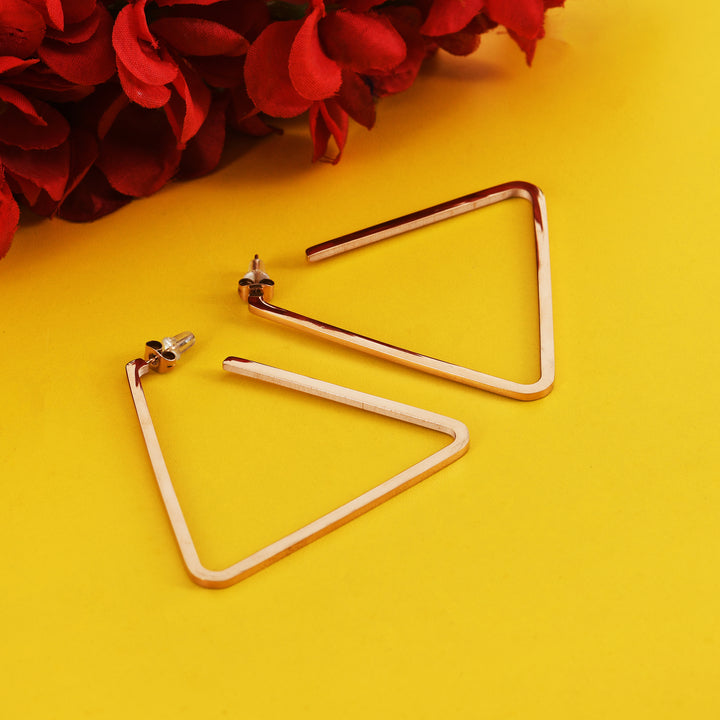 Minimalist Triangle Hoop Earrings