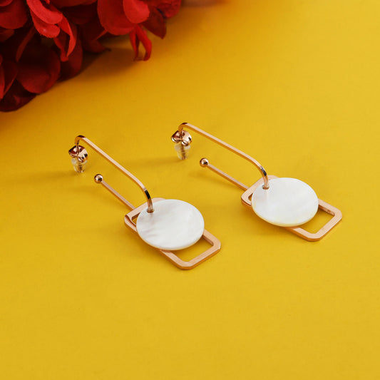 Modern Disc Dangles Earrings