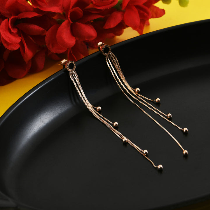 Midnight Comet Tassel Earrings