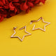 North Star Dangle Hoops Earrings