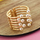 Golden Embrace Pearl Cuff Bracelet