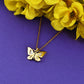 Rainbow Wing Butterfly Pendant Necklace