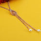 Long Crystal Teardrop Pendant Necklace