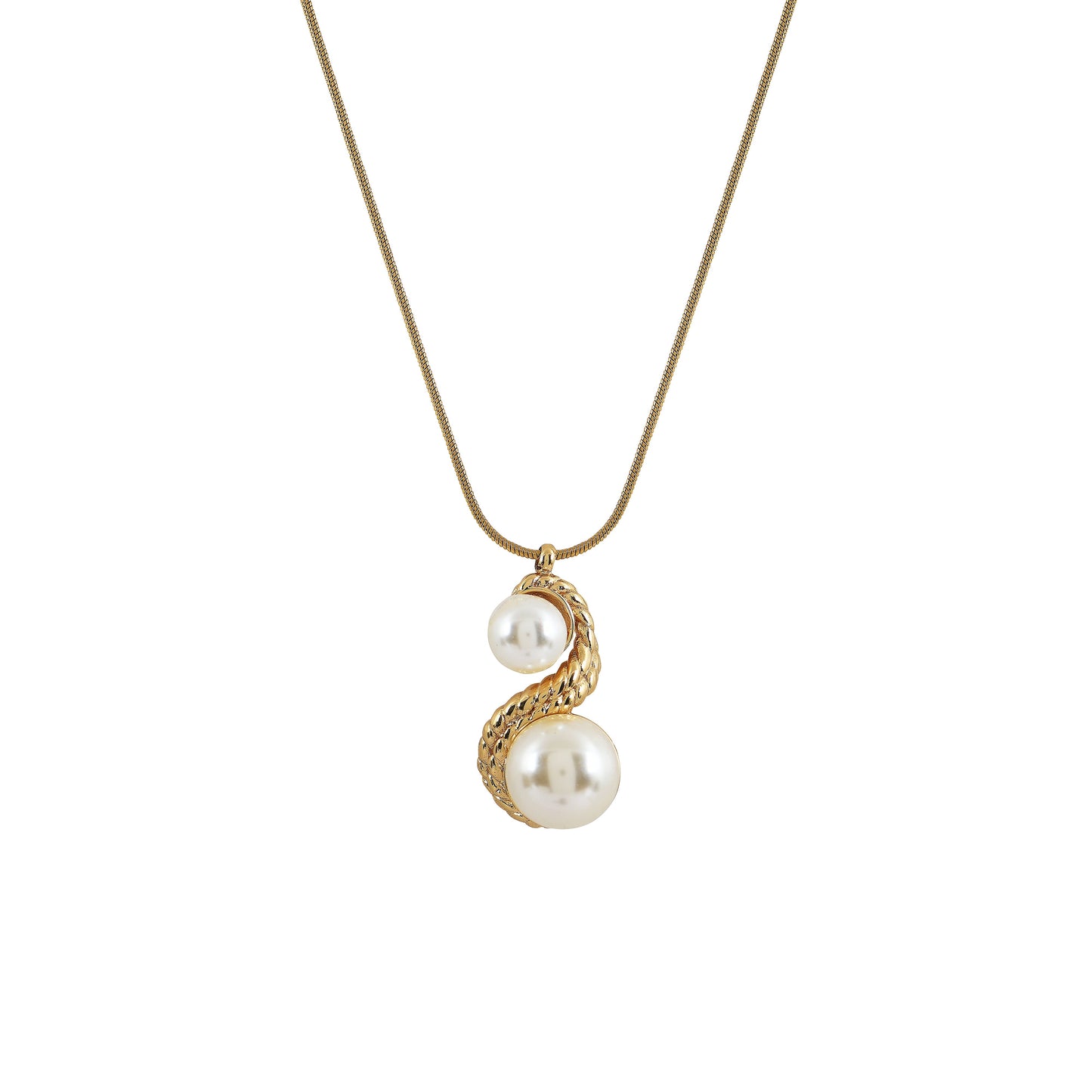 Lunar Glow Pearl Pendant Necklace