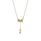 Love Knot Drop Golden Pendant Necklace