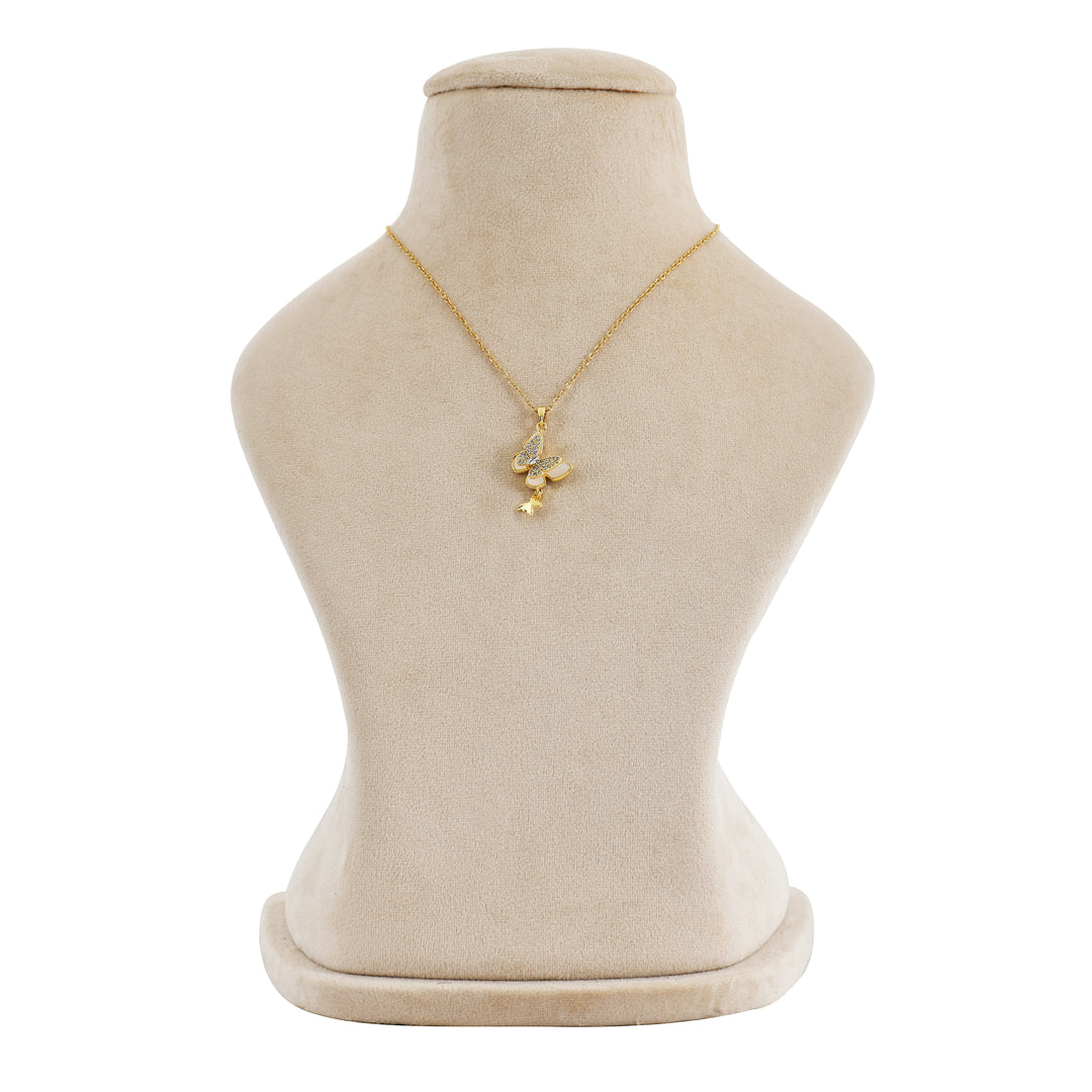 Crystal Dazzle Butterfly Pendant Necklace