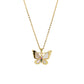 Rainbow Wing Butterfly Pendant Necklace