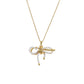 Dainty Pearl Bow Pendant Necklace