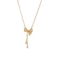 Elegant Bow Cascade Pendant Necklace