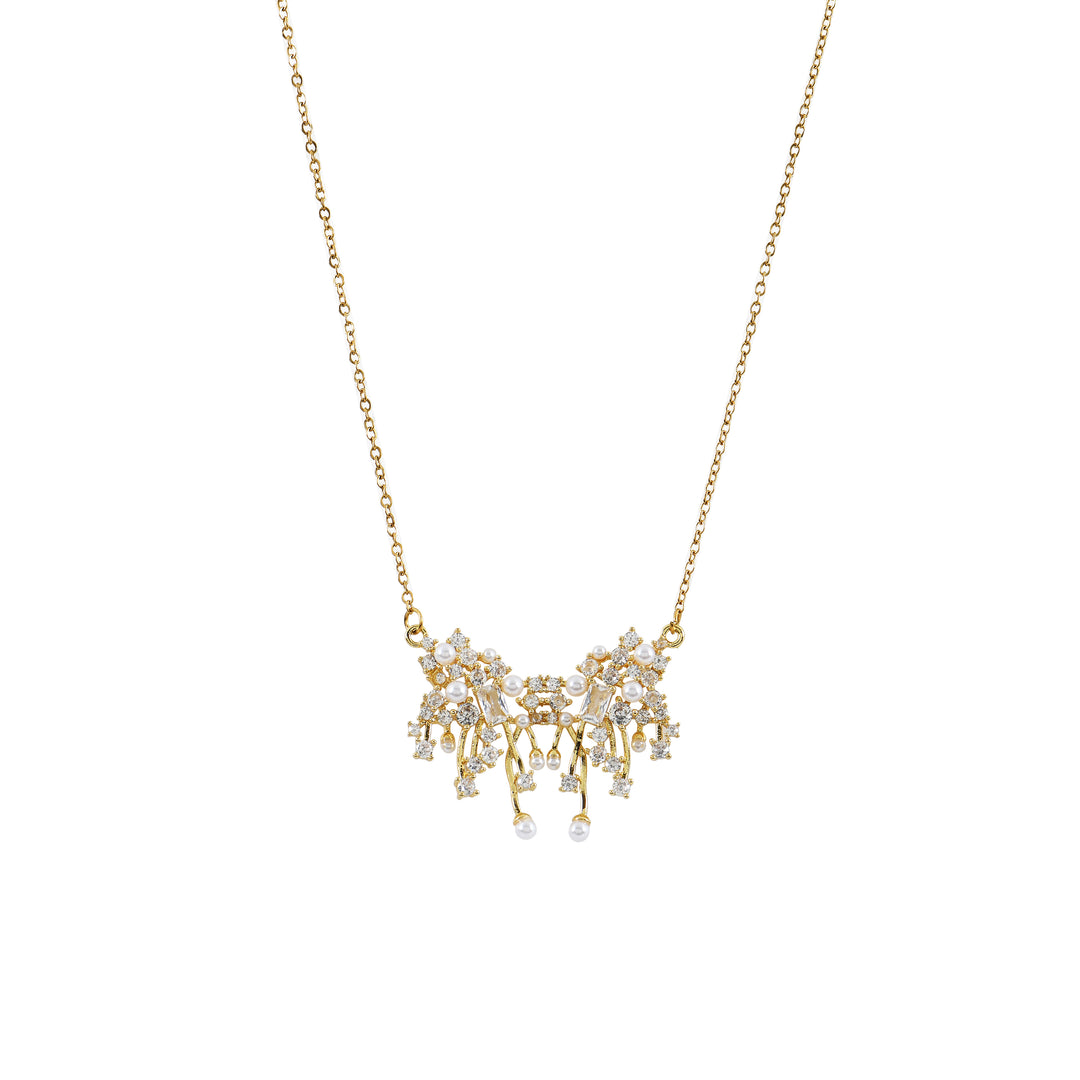 Fairy Dust & Pearl Pendant Necklace