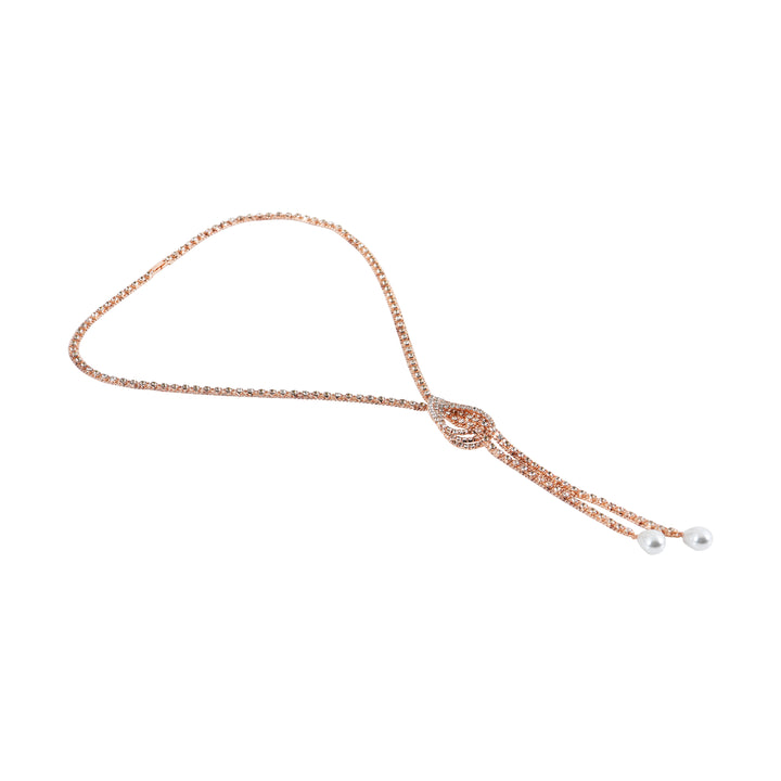 Long Crystal Teardrop Pendant Necklace