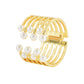 Golden Embrace Pearl Cuff Bracelet