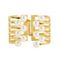 Golden Embrace Pearl Cuff Bracelet