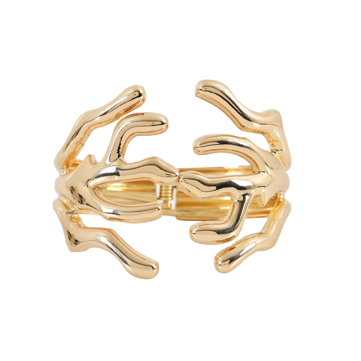 Golden Coral Cuff Bracelet