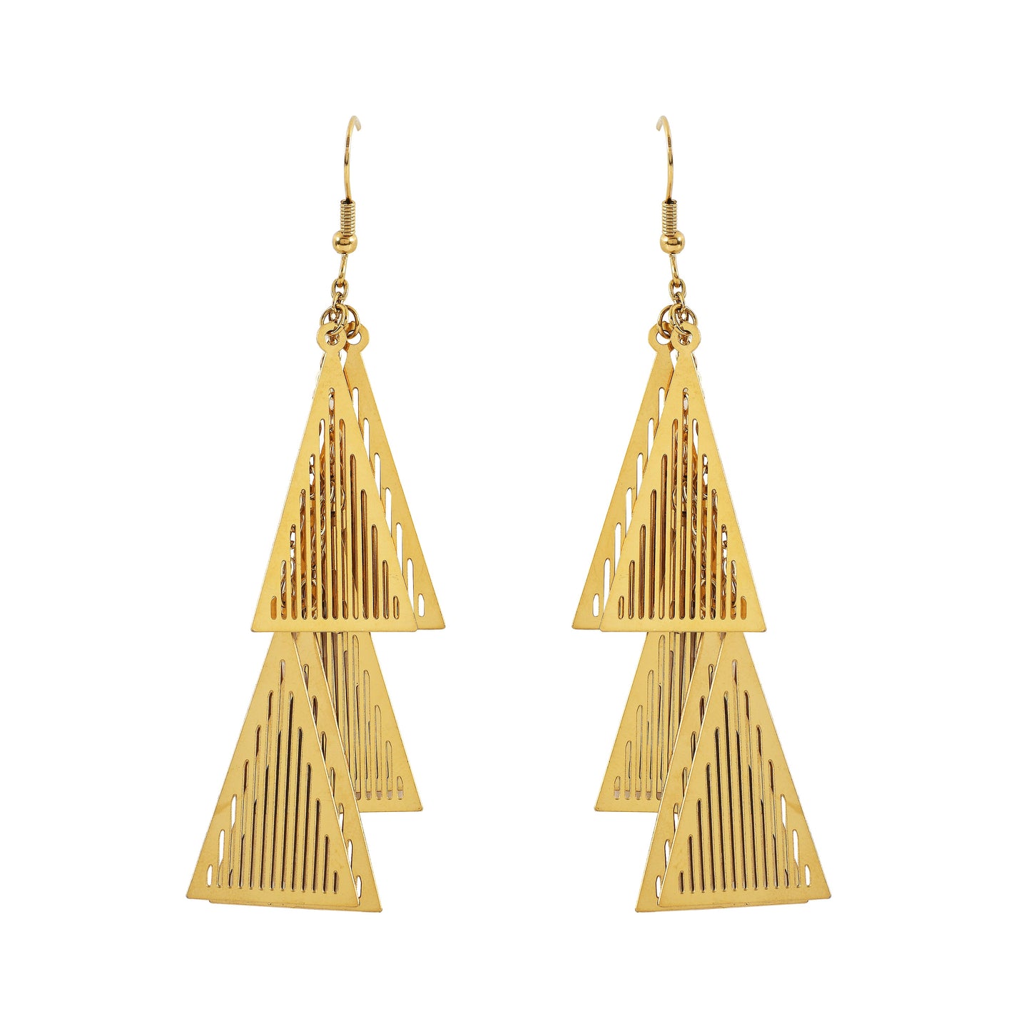 Art Deco Triangle Earrings