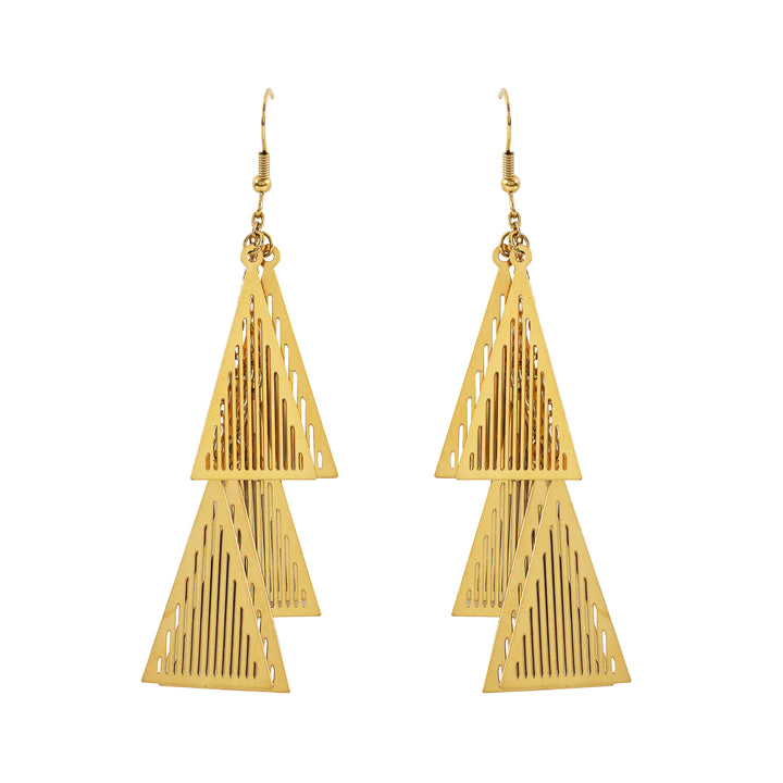 Art Deco Triangle Earrings