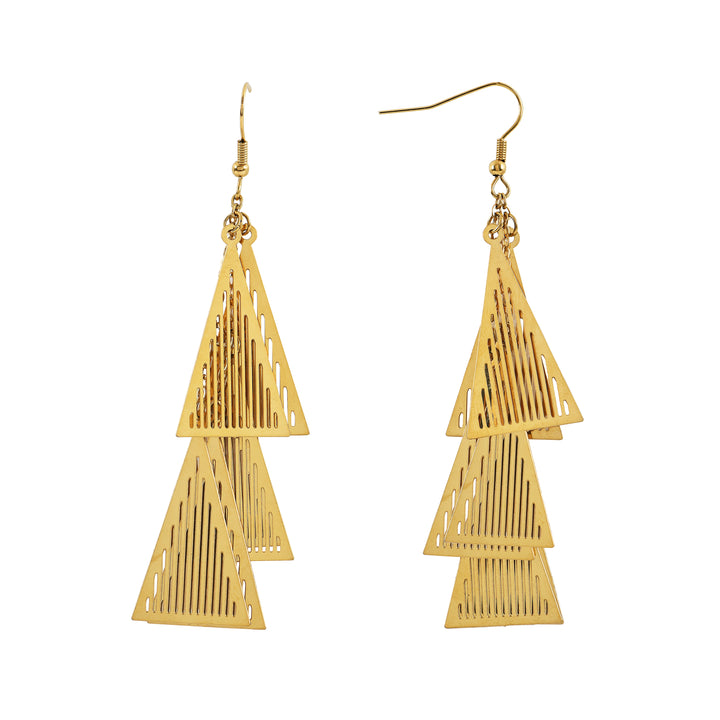 Art Deco Triangle Earrings