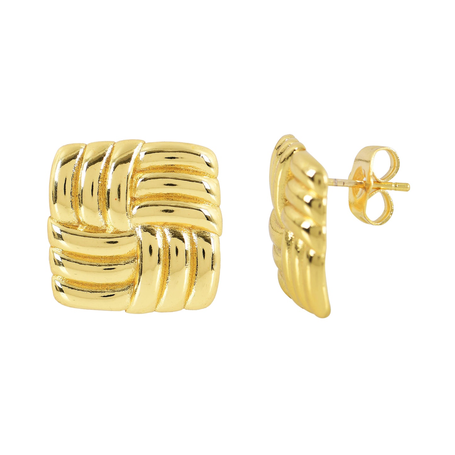Interlaced Gold Earrings