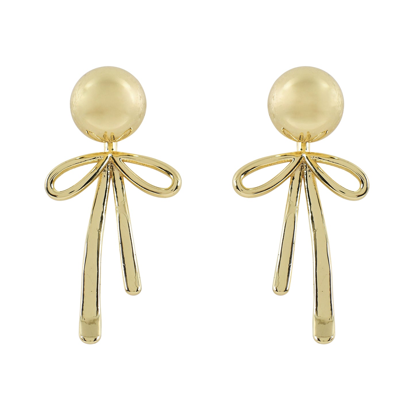 2-in-1 Ribbon Orb Earrings