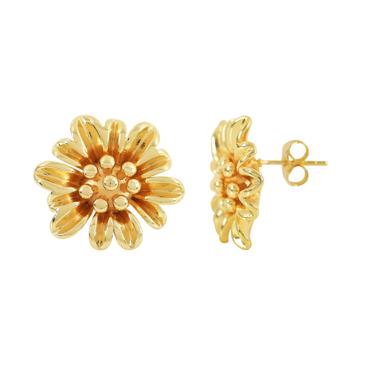 Golden Blossom Studs Earrings