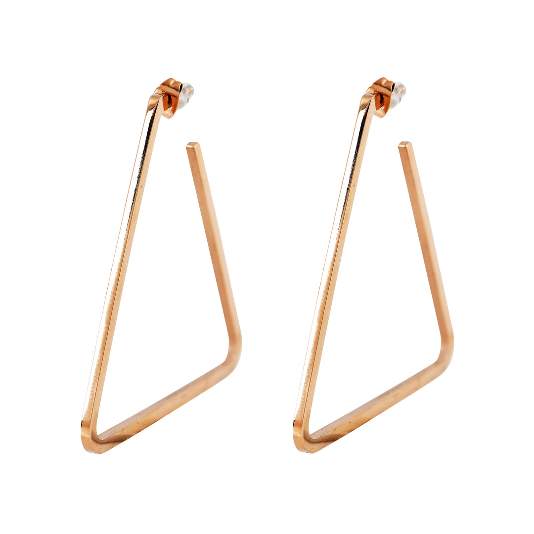 Minimalist Triangle Hoop Earrings