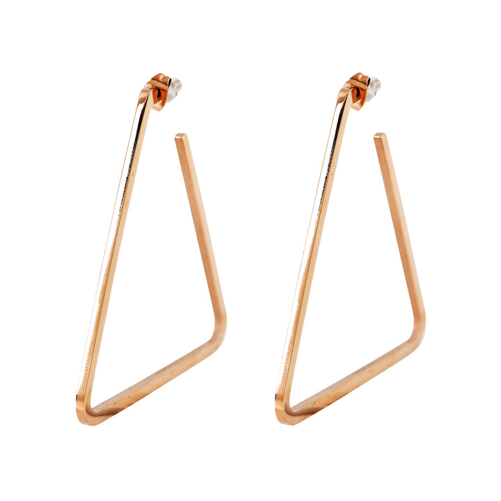 Minimalist Triangle Hoop Earrings
