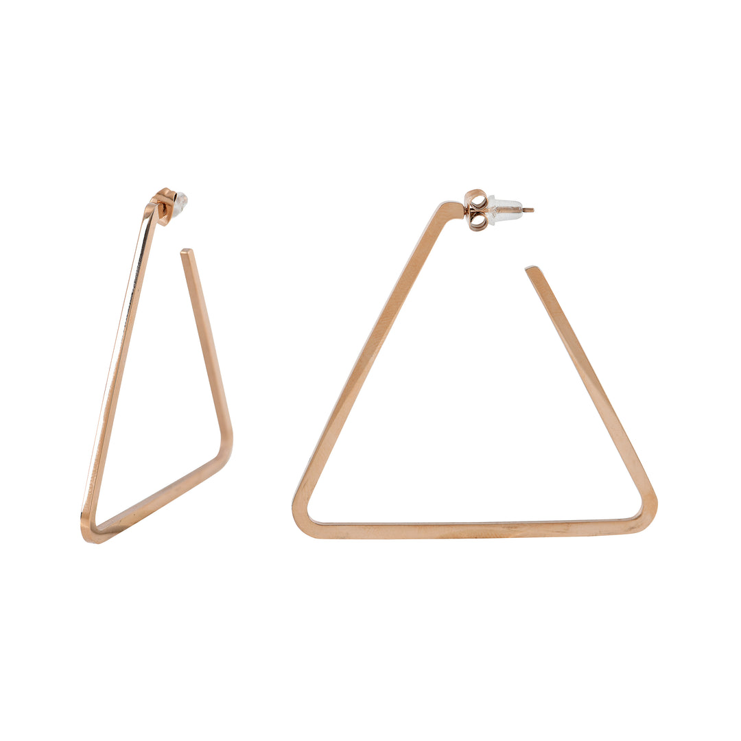 Minimalist Triangle Hoop Earrings