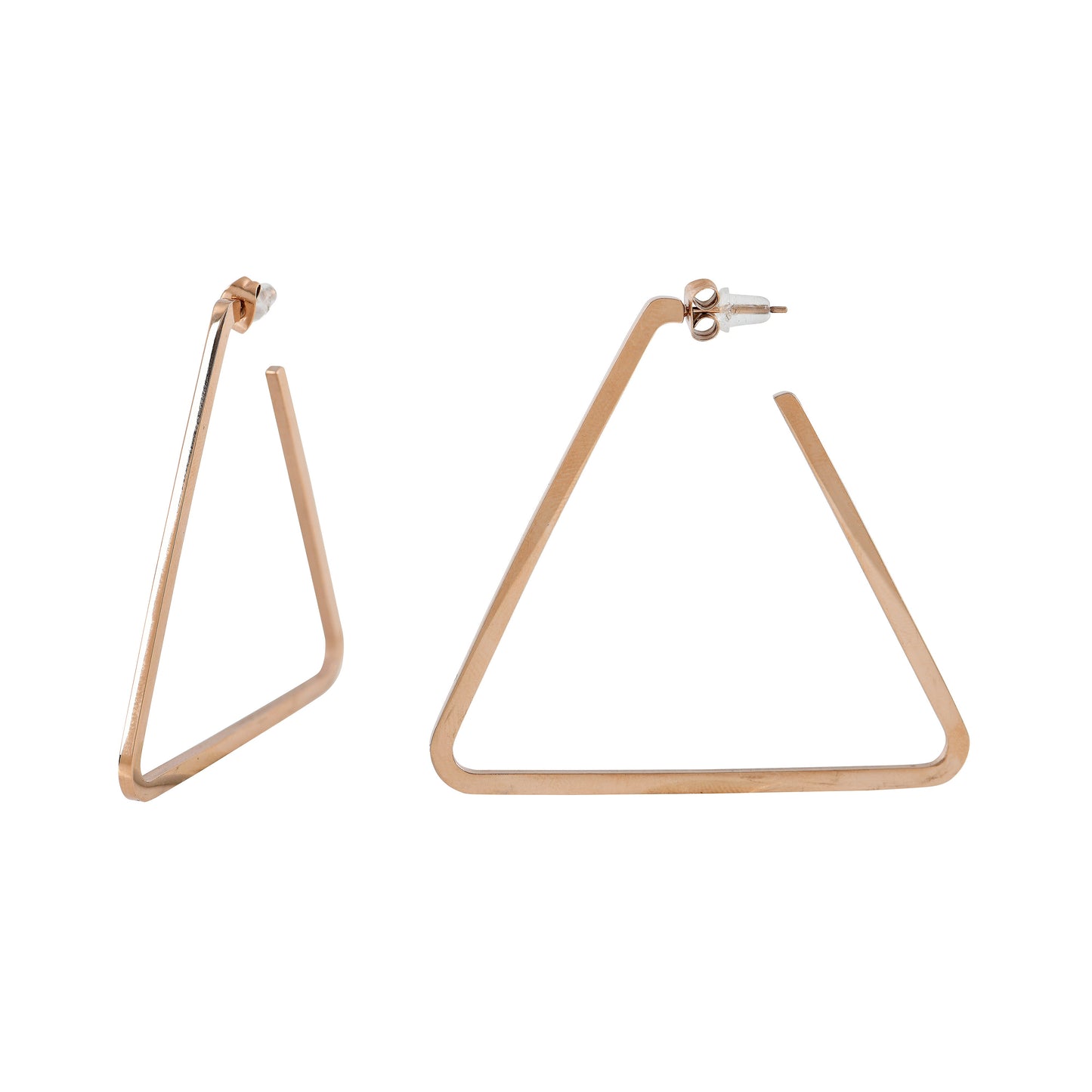 Minimalist Triangle Hoop Earrings
