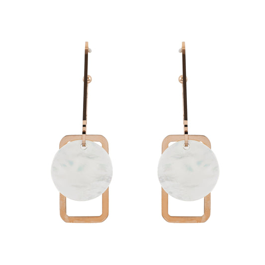Modern Disc Dangles Earrings