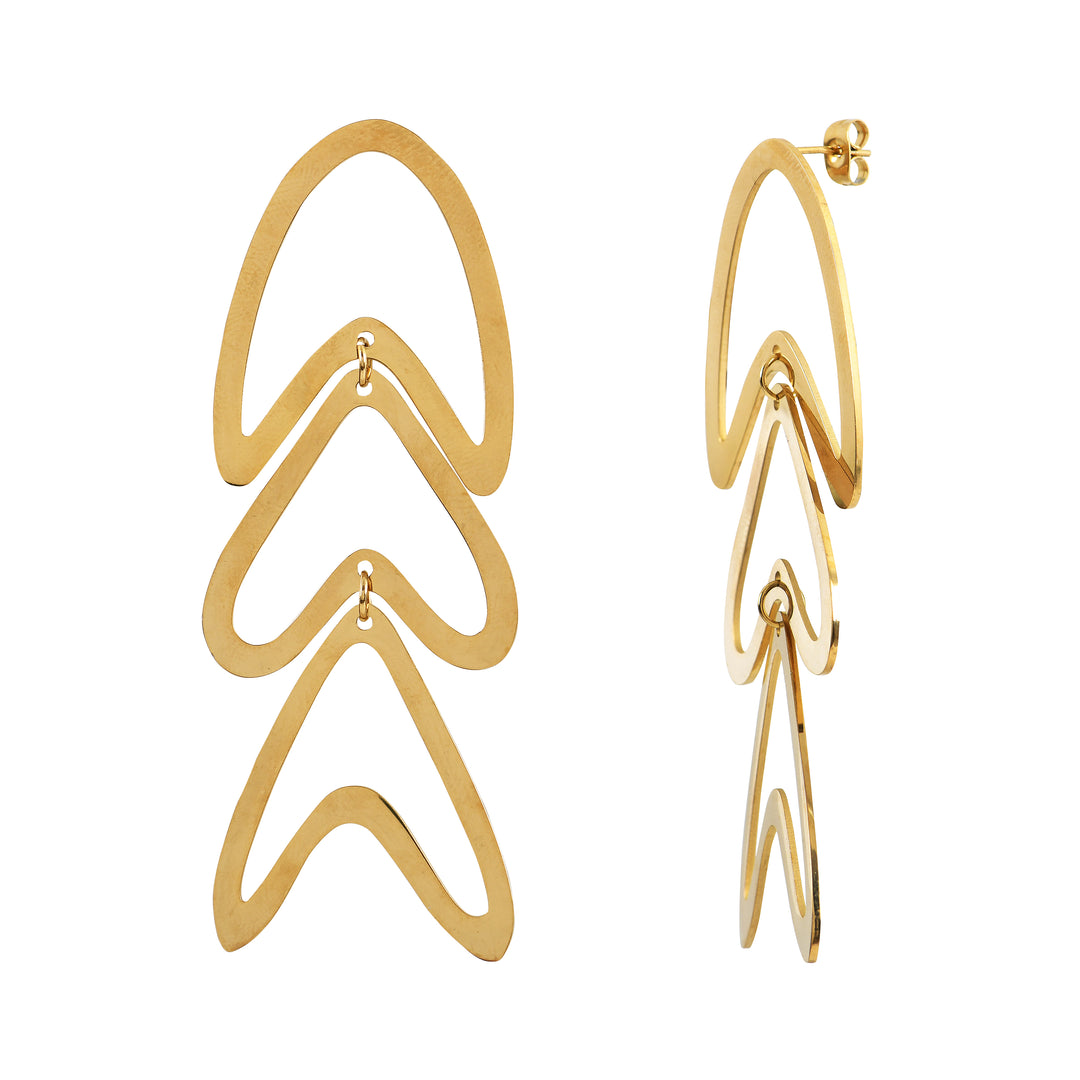 Modern Contour Drops Earrings